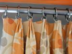 Оранжевые шторы для детской
