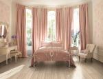 Розовые шторы для элитной спальни