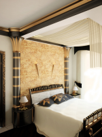 Шторы для спальни в египетском стиле