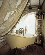 Ванная комната в мансарде - шторы