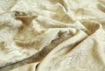 Ткань шелк Муар Англия бежевый песочный  серый золотистый